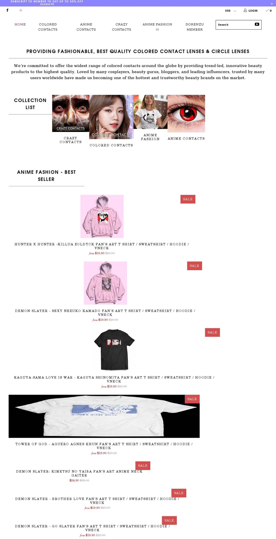 dorenzu.com shopify website screenshot