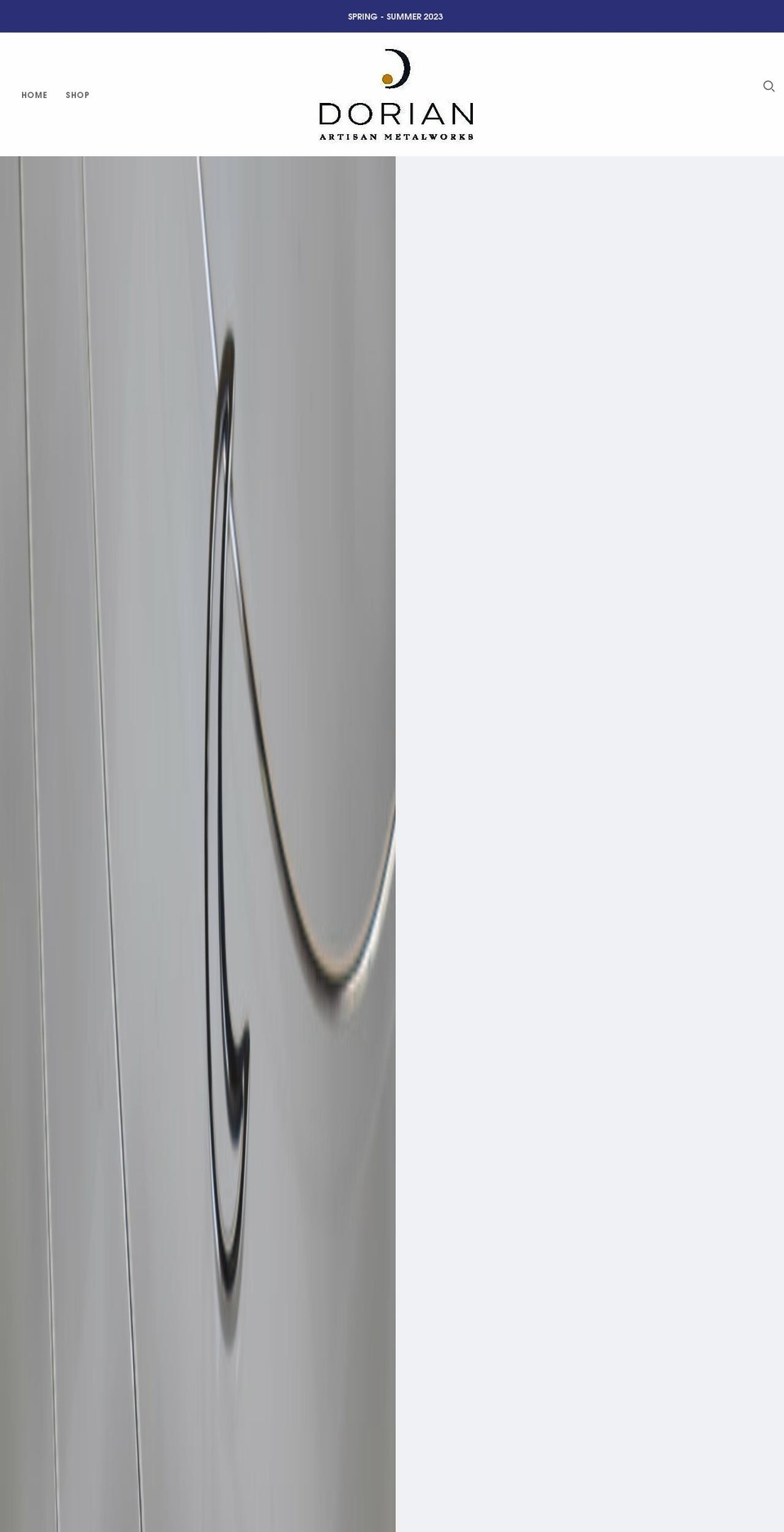 dorianartisanmetalworks.com shopify website screenshot
