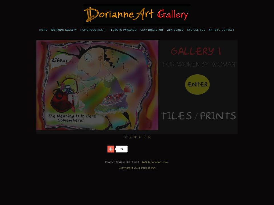 night Shopify theme site example dorianneart.com