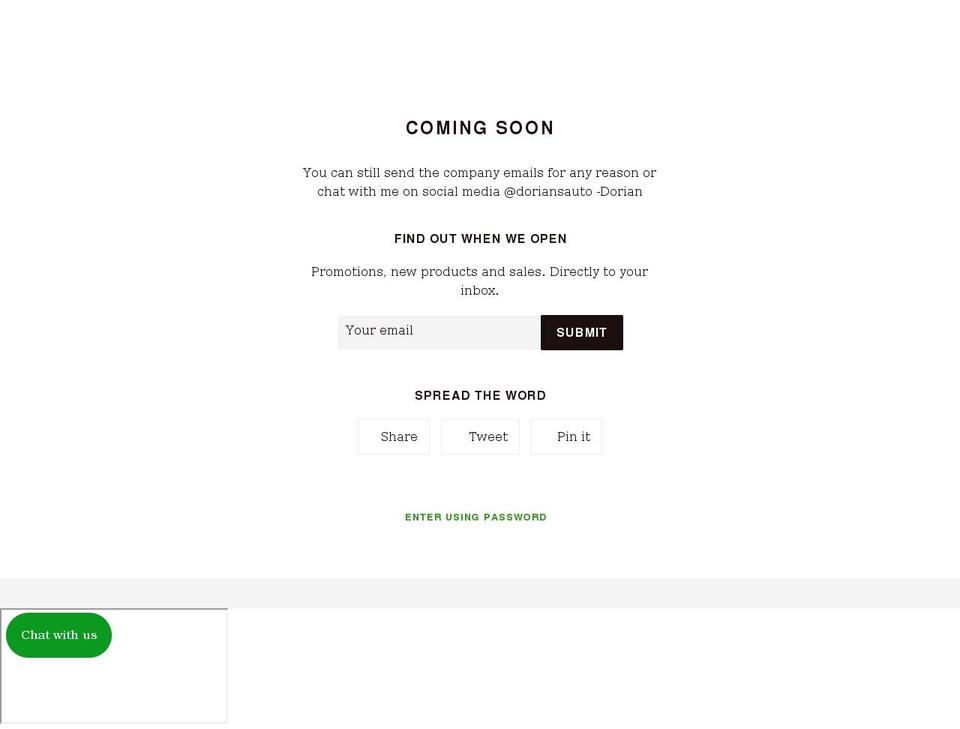 doriansauto.com shopify website screenshot