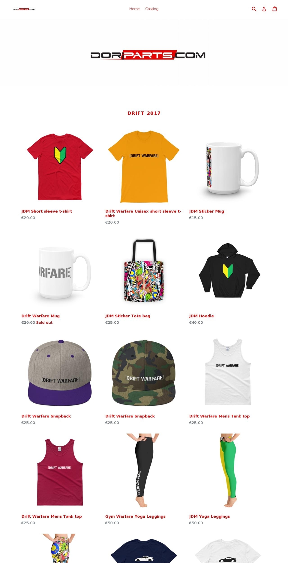 doriparts.com — Shopify storefront screenshot