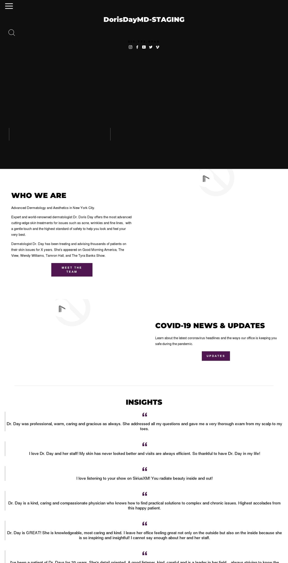 dorisdaymd-staging.myshopify.com shopify website screenshot