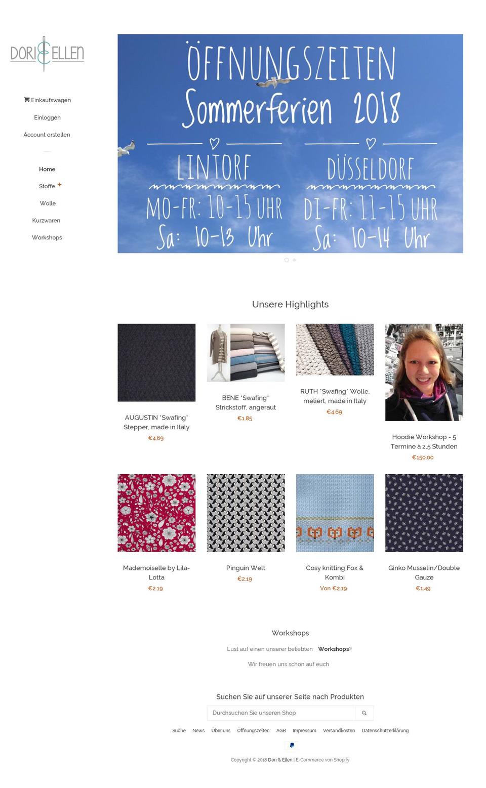 doriundellen.de shopify website screenshot