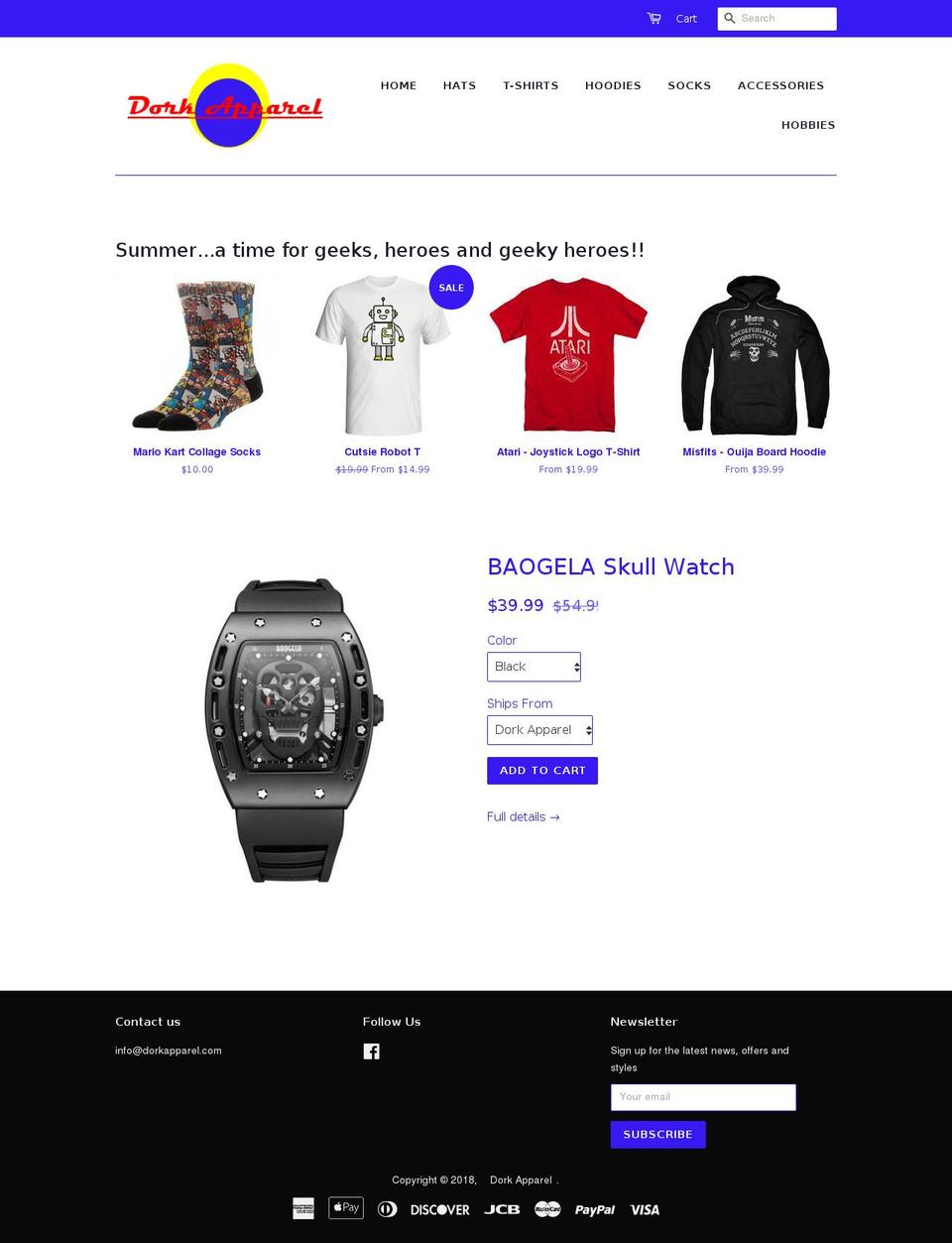 dorkapparel.com — Shopify storefront screenshot