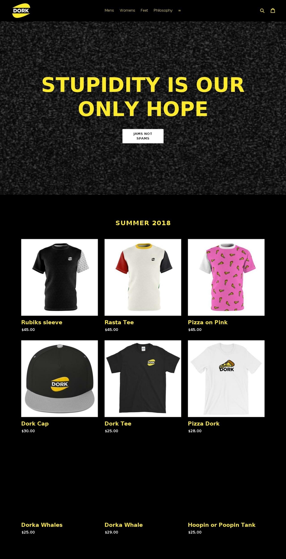 dorkindustries.com — Shopify storefront screenshot