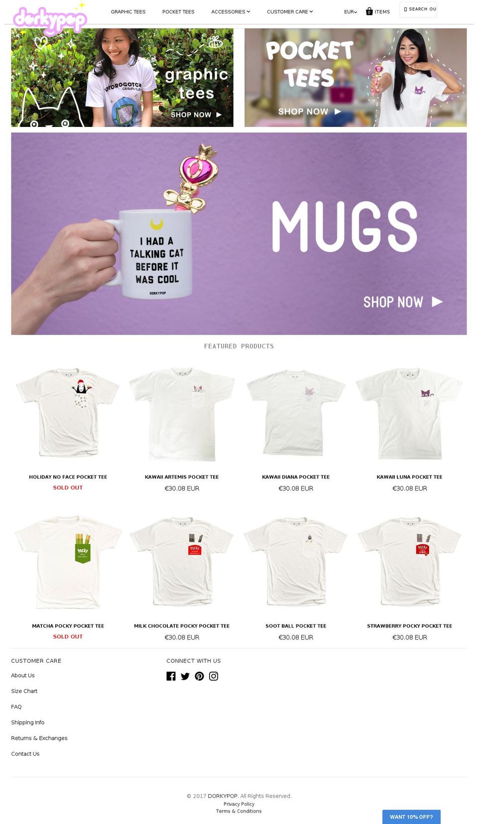 dorkypop.myshopify.com shopify website screenshot