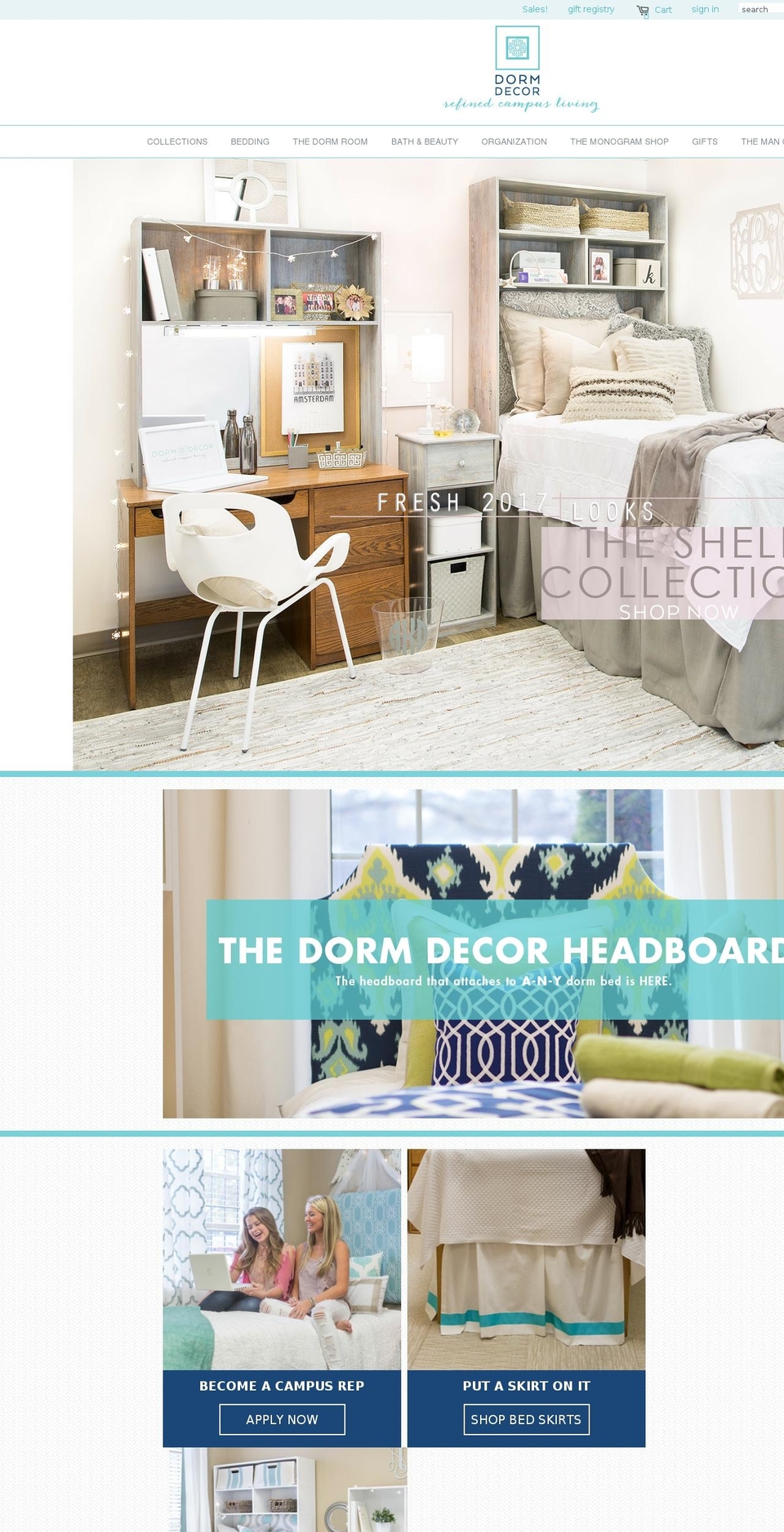dorm-decor.com shopify website screenshot
