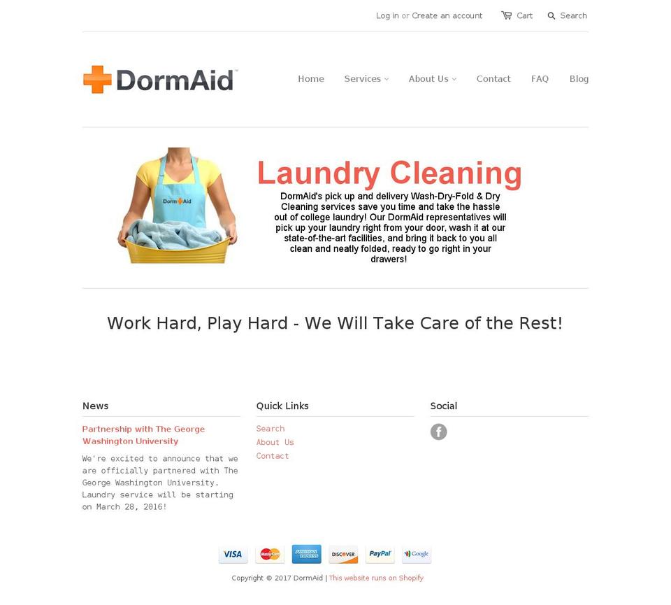 dormaid.com shopify website screenshot