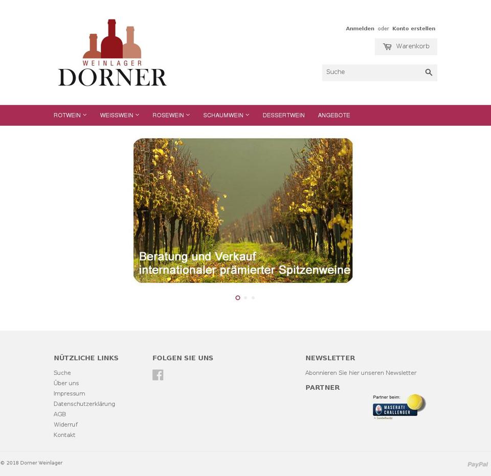 dorner-wein.de shopify website screenshot