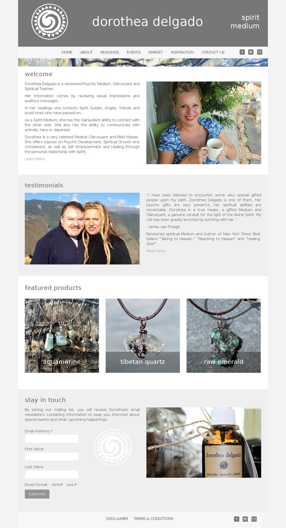 dorotheadelgado.com shopify website screenshot