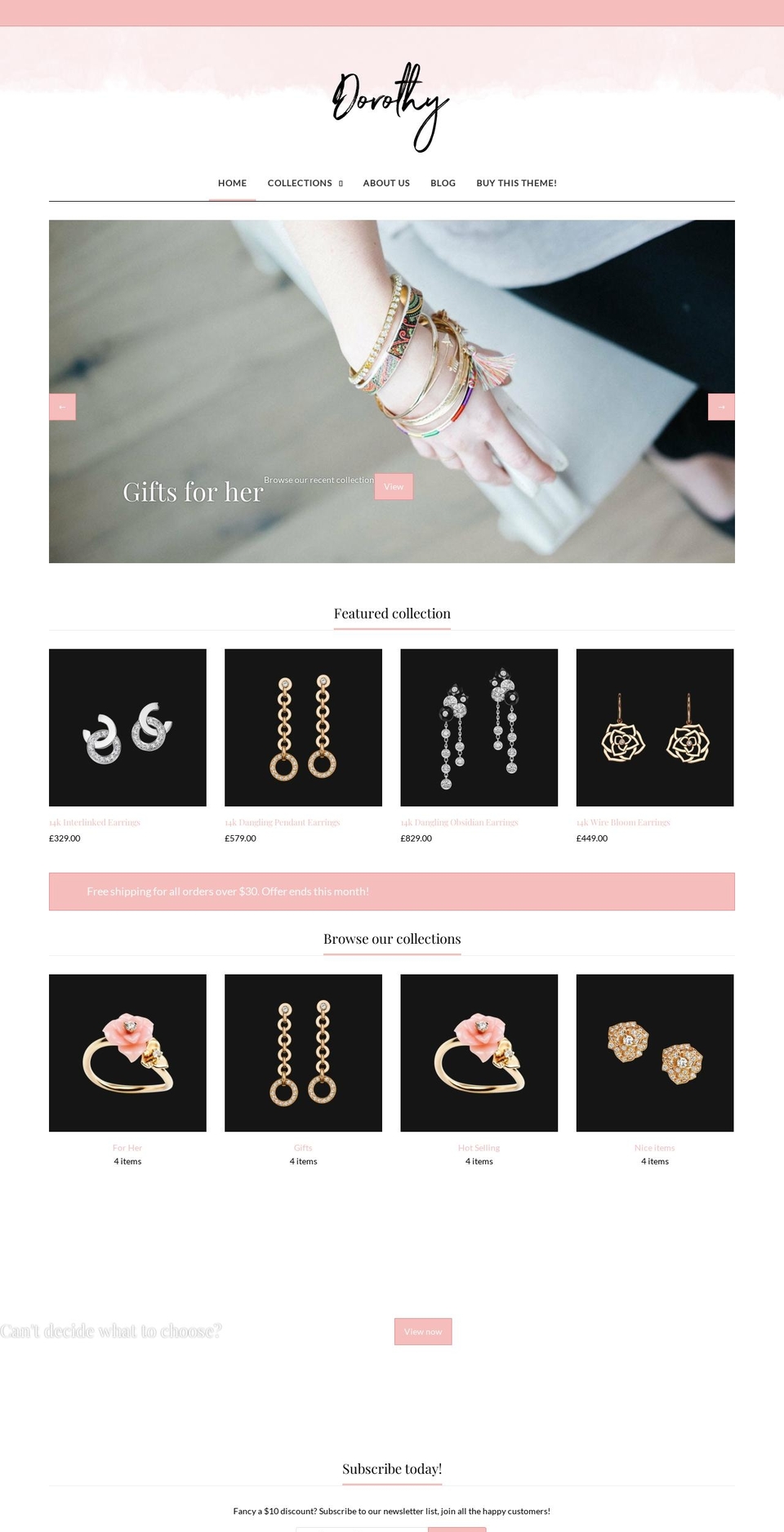 dorothy-theme.myshopify.com shopify website screenshot