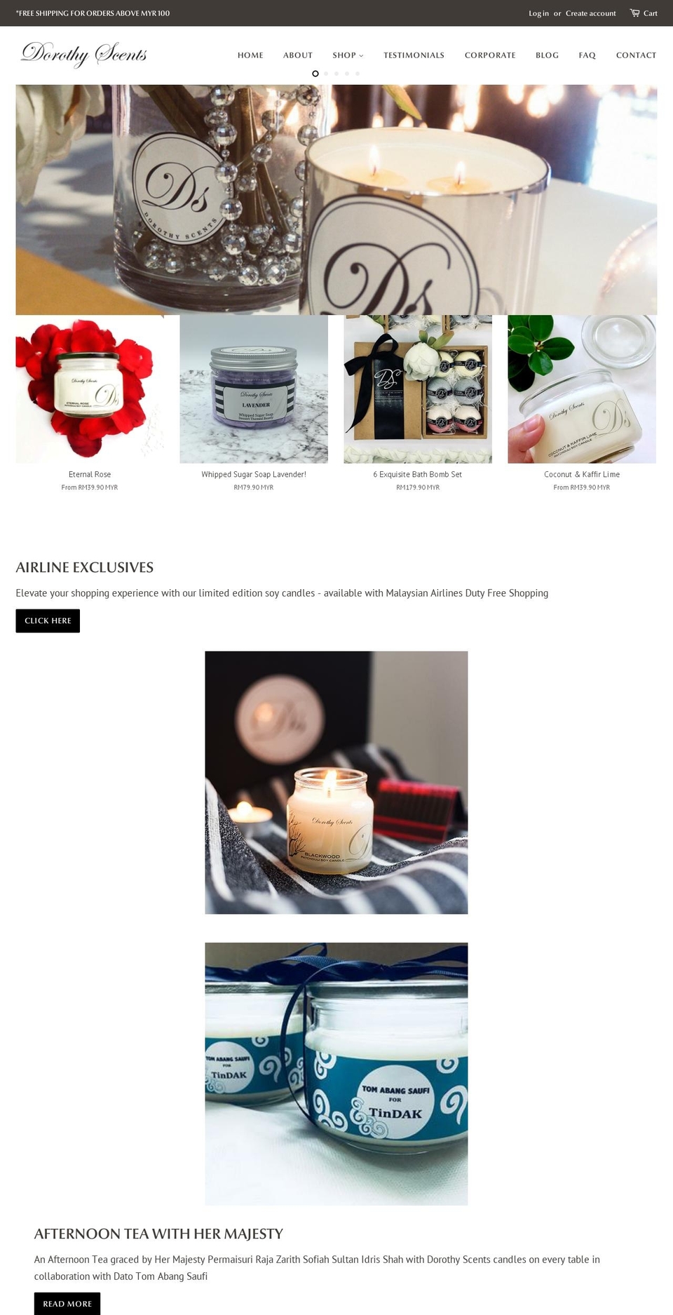 dorothyscents.com — Shopify storefront screenshot