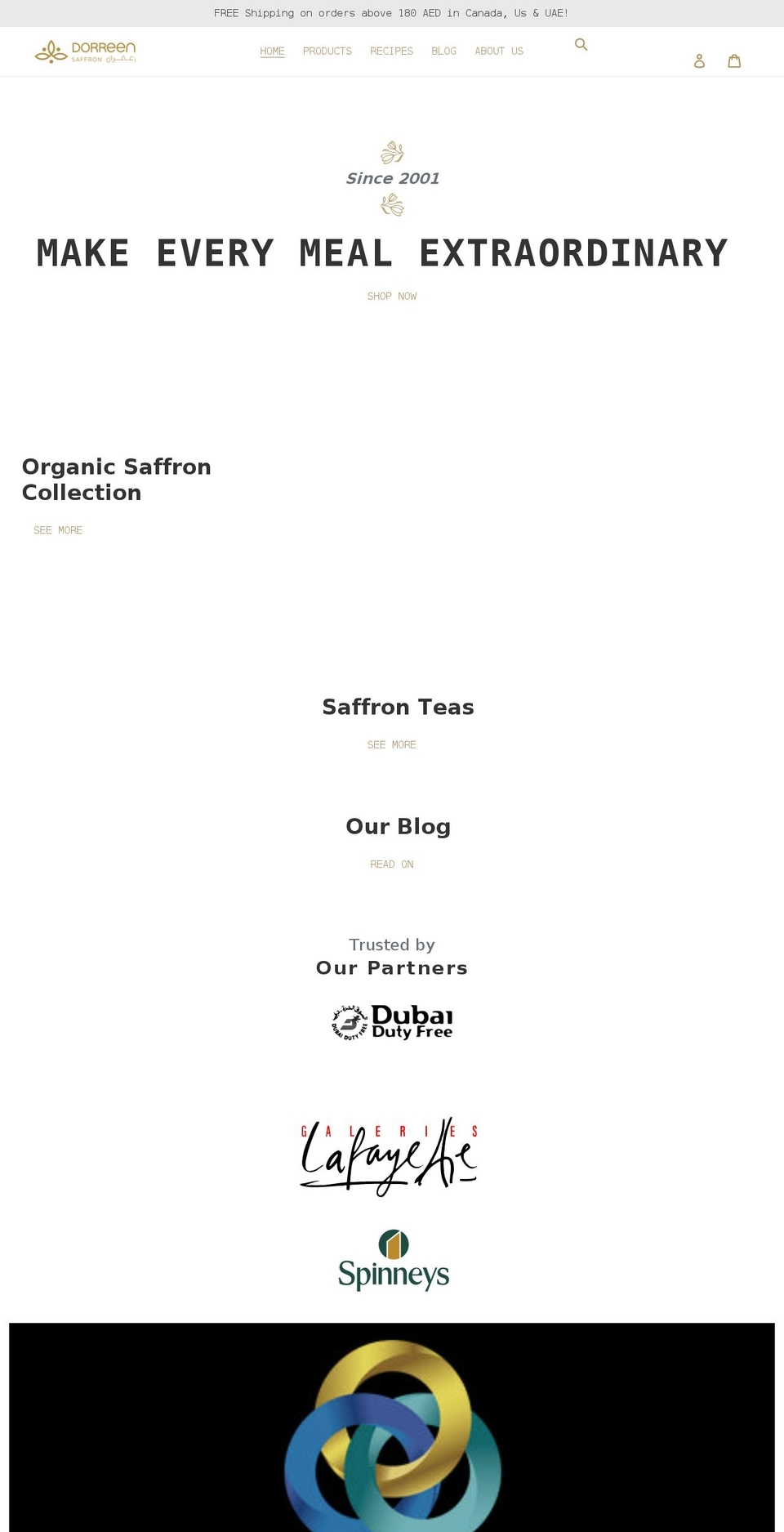 dorreensaffron.com shopify website screenshot