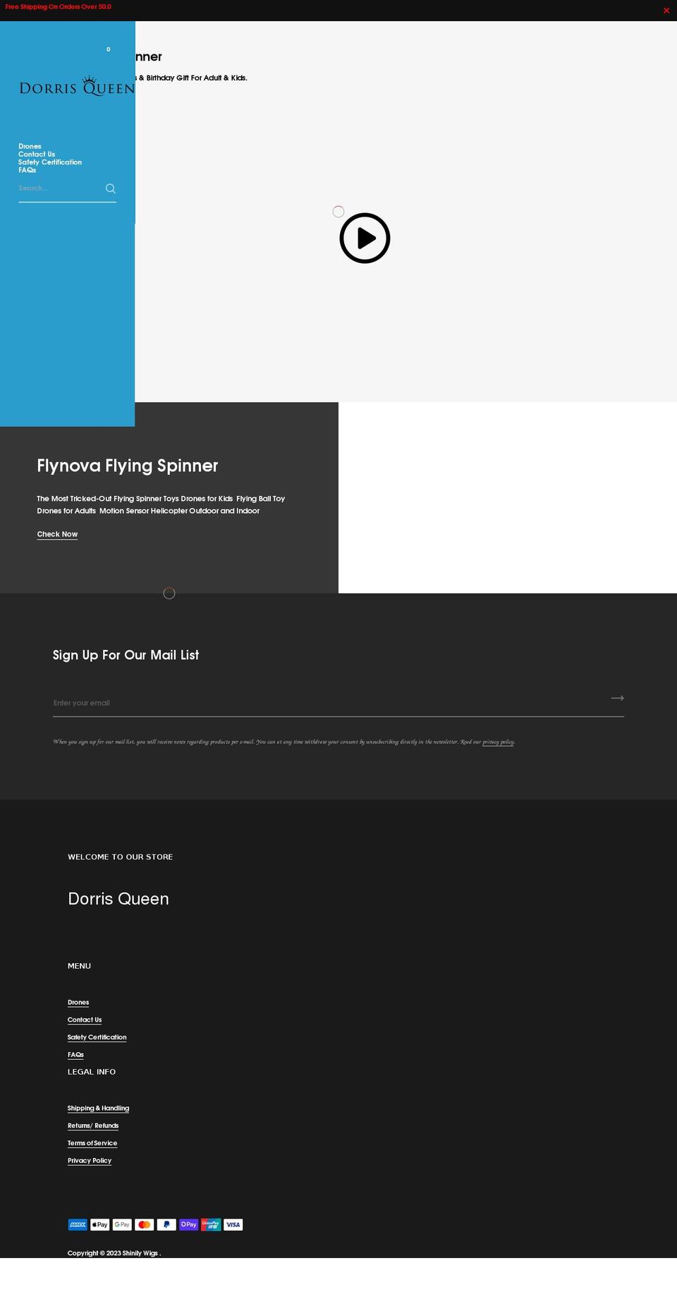 dorrisqueen.com — Shopify storefront screenshot