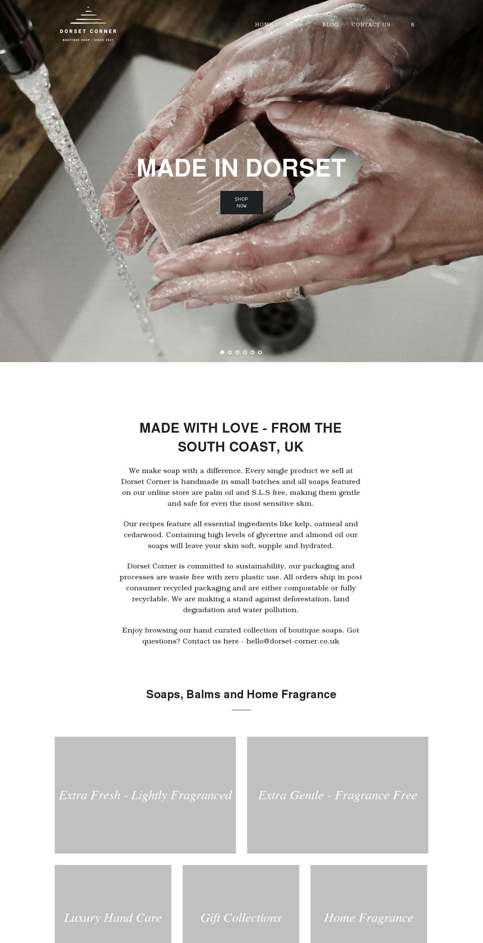 dorset-corner.co.uk shopify website screenshot