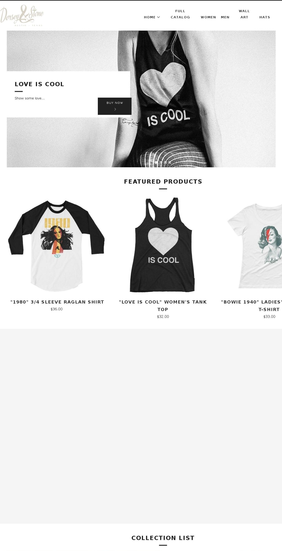 dorseyandstone.com — Shopify storefront screenshot