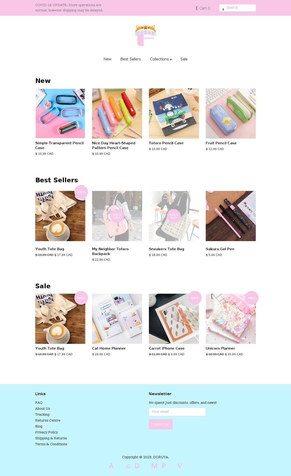 doruyashop.com shopify website screenshot