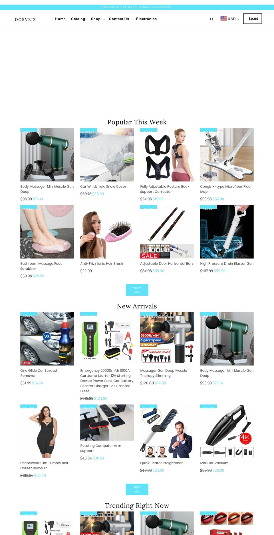 Tikarol theme Shopify theme site example dorvbiz.com