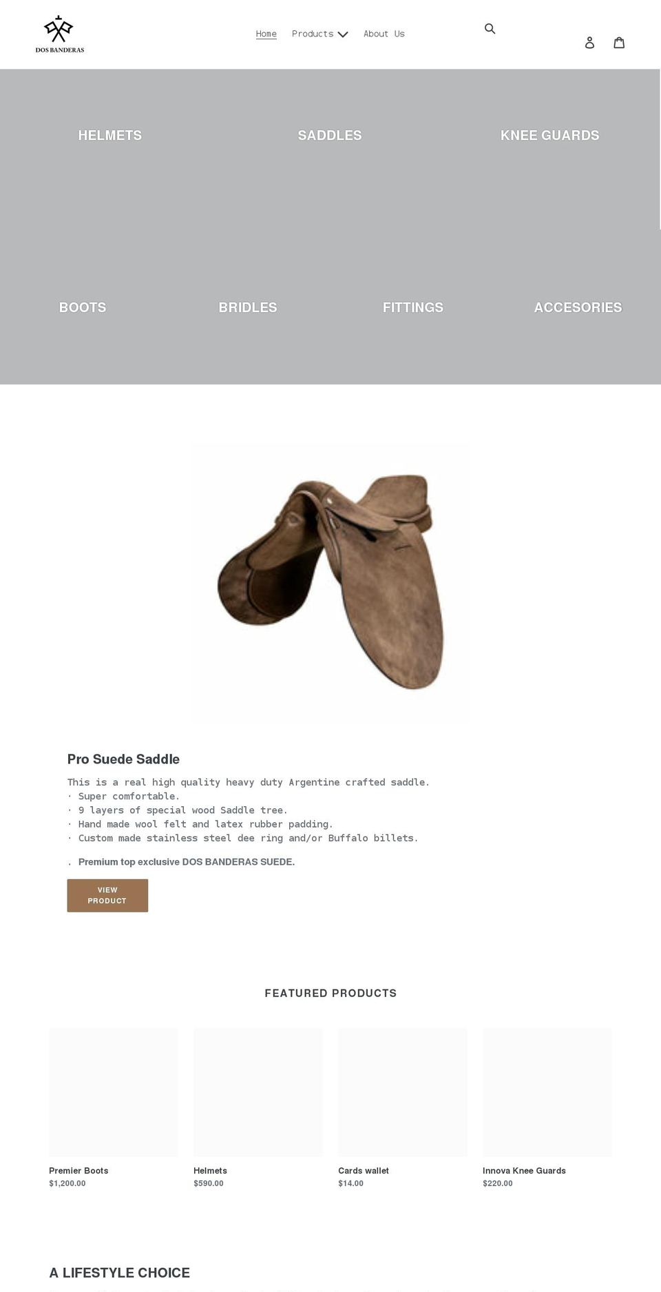 dosbanderas.us shopify website screenshot