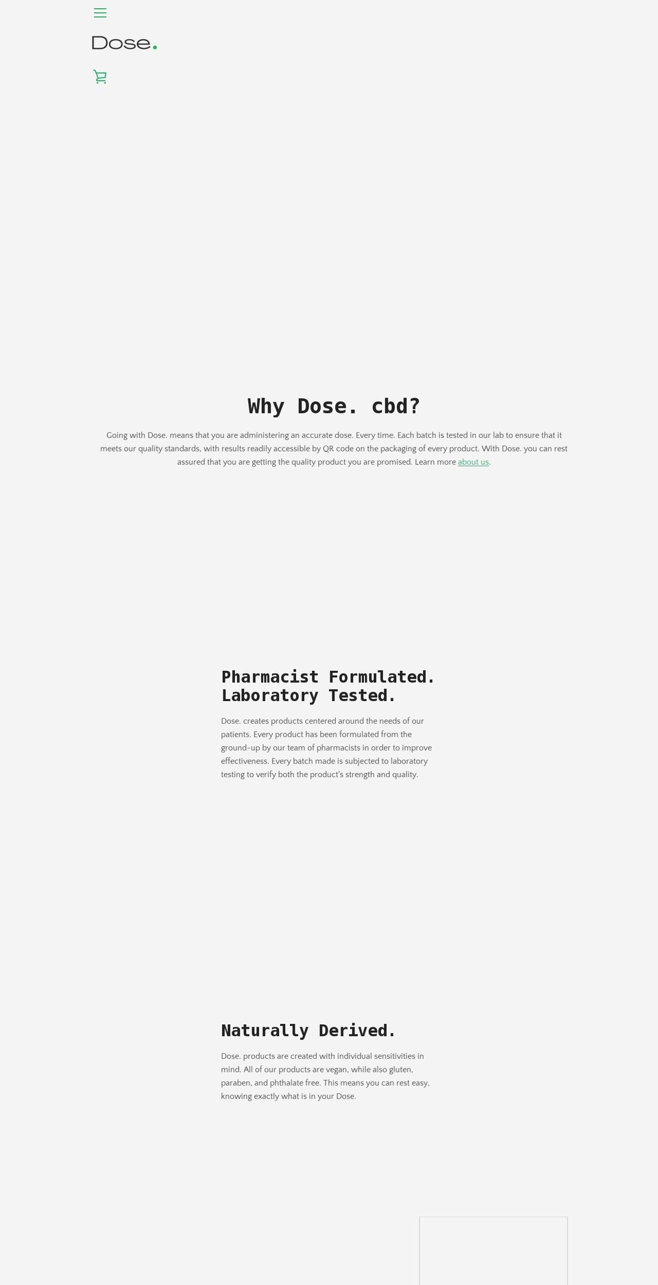 dosehempcbd.com shopify website screenshot