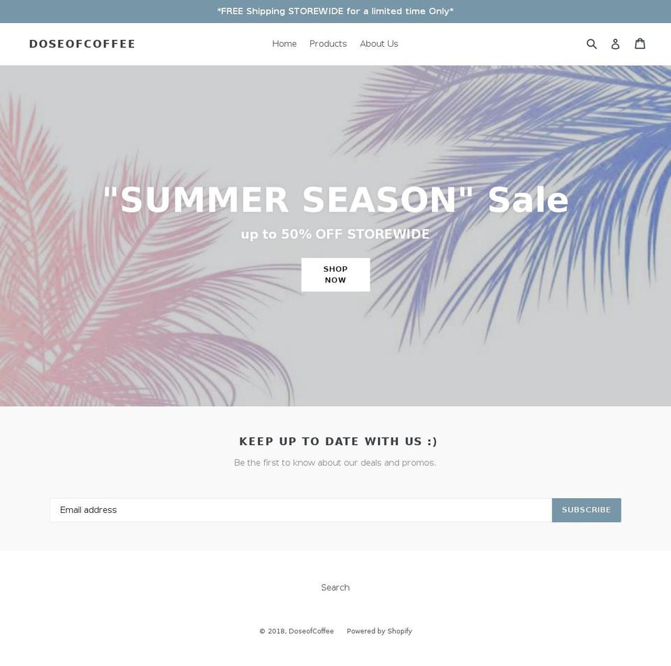 doseofcoffee.com — Shopify storefront screenshot