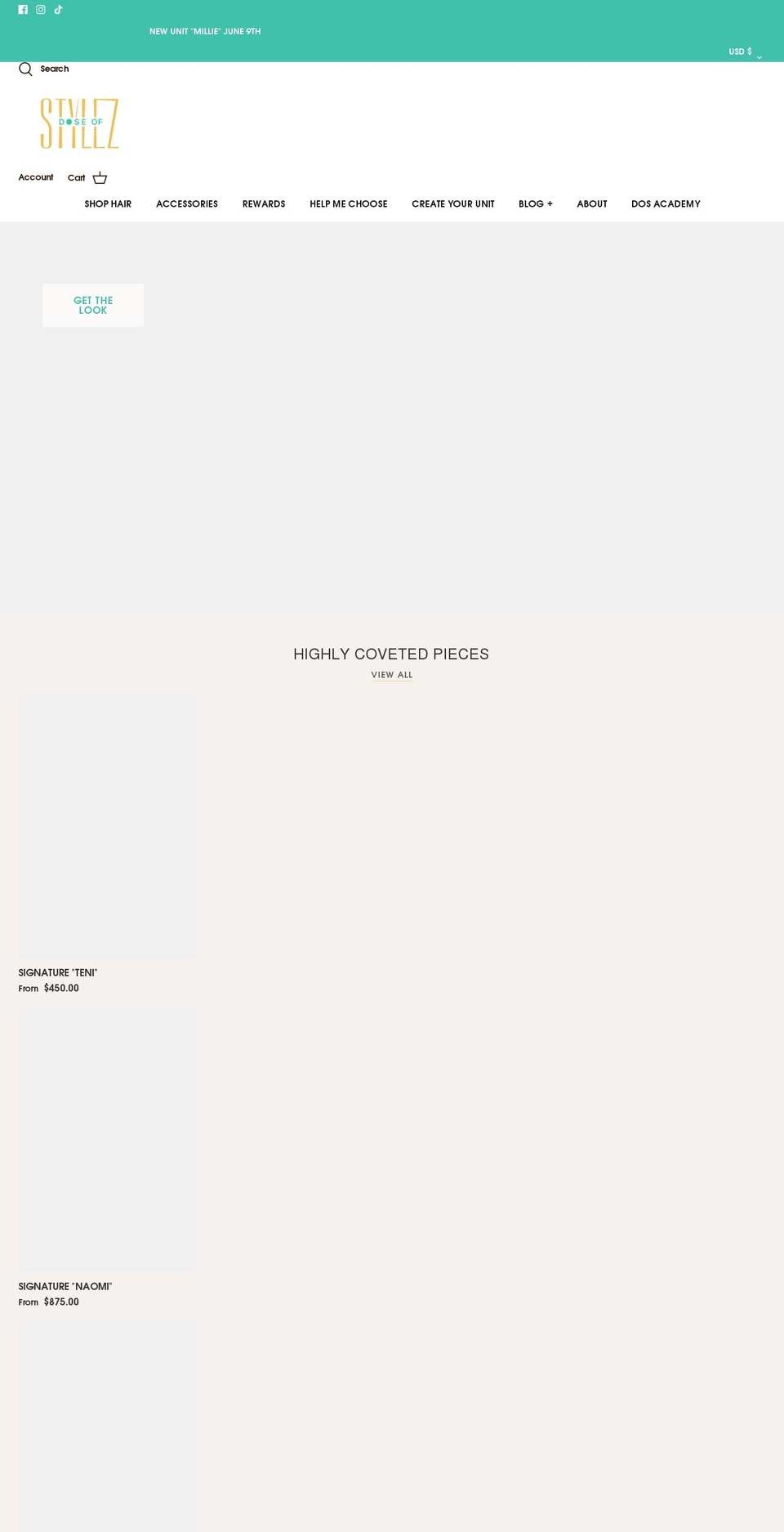doseofstylez.com shopify website screenshot