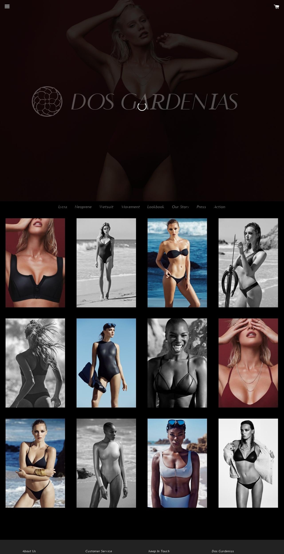 dosgardenias.com shopify website screenshot