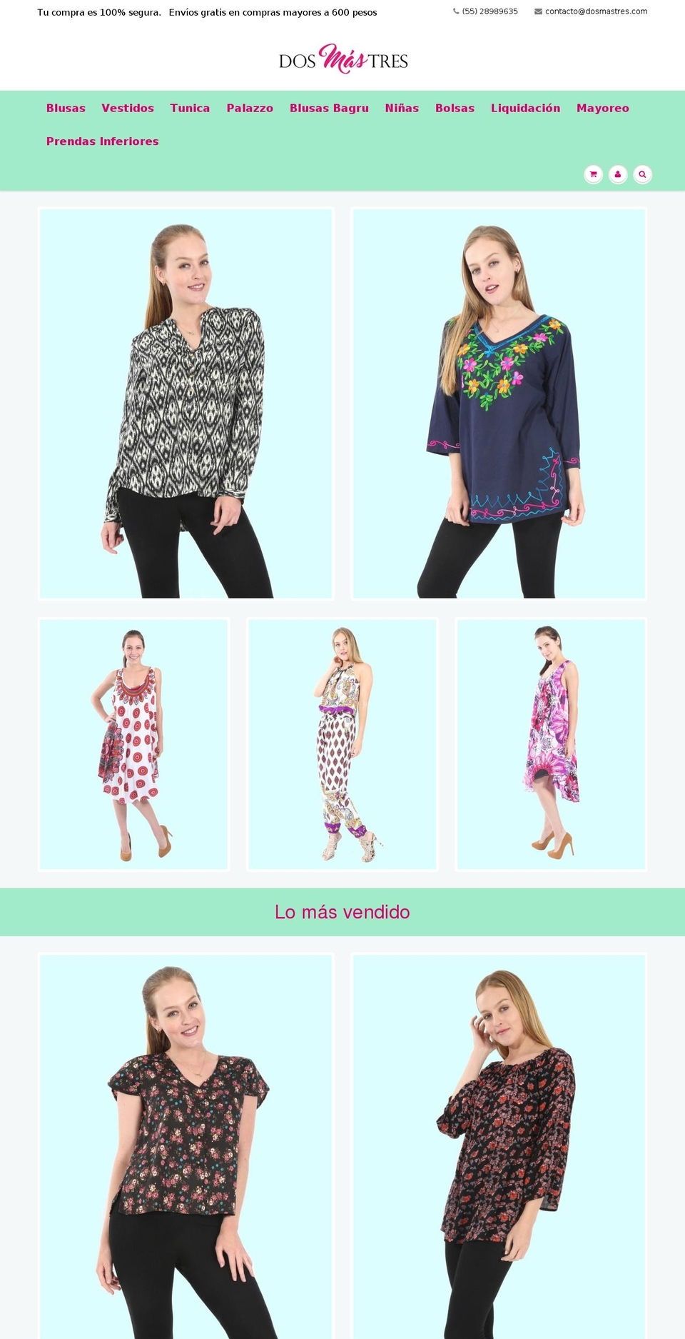 dosmastres.com — Shopify storefront screenshot