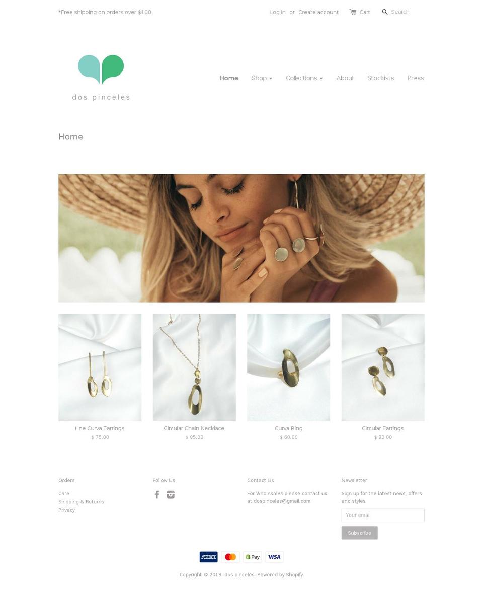 dospinceles.com shopify website screenshot