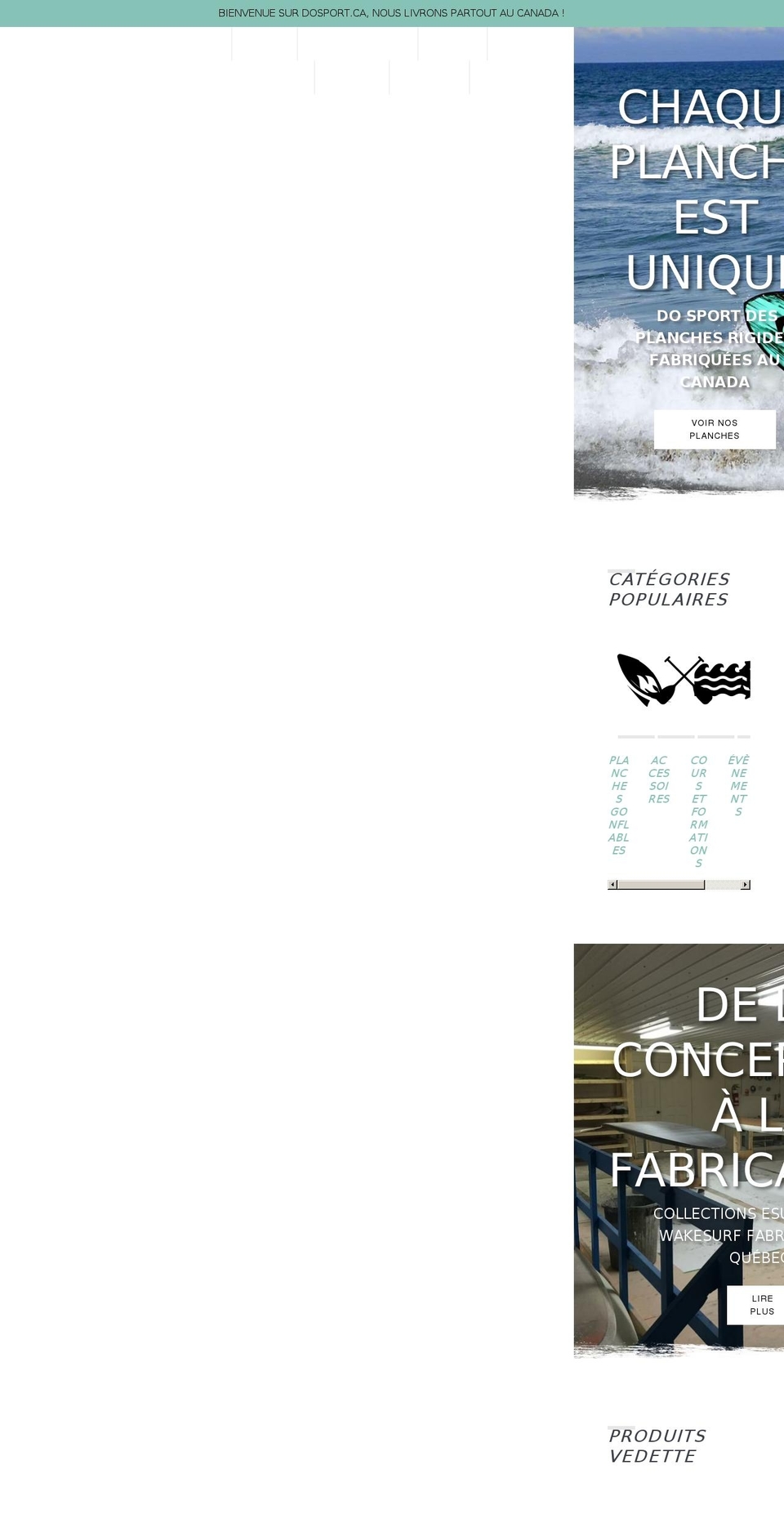 dosport.ca shopify website screenshot