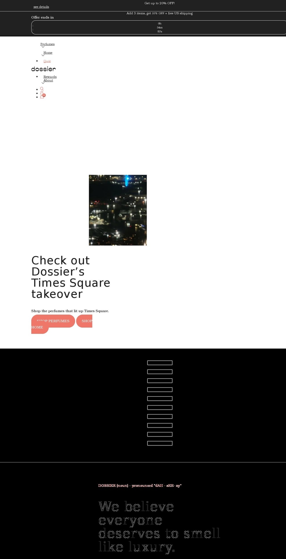 dossier.co shopify website screenshot