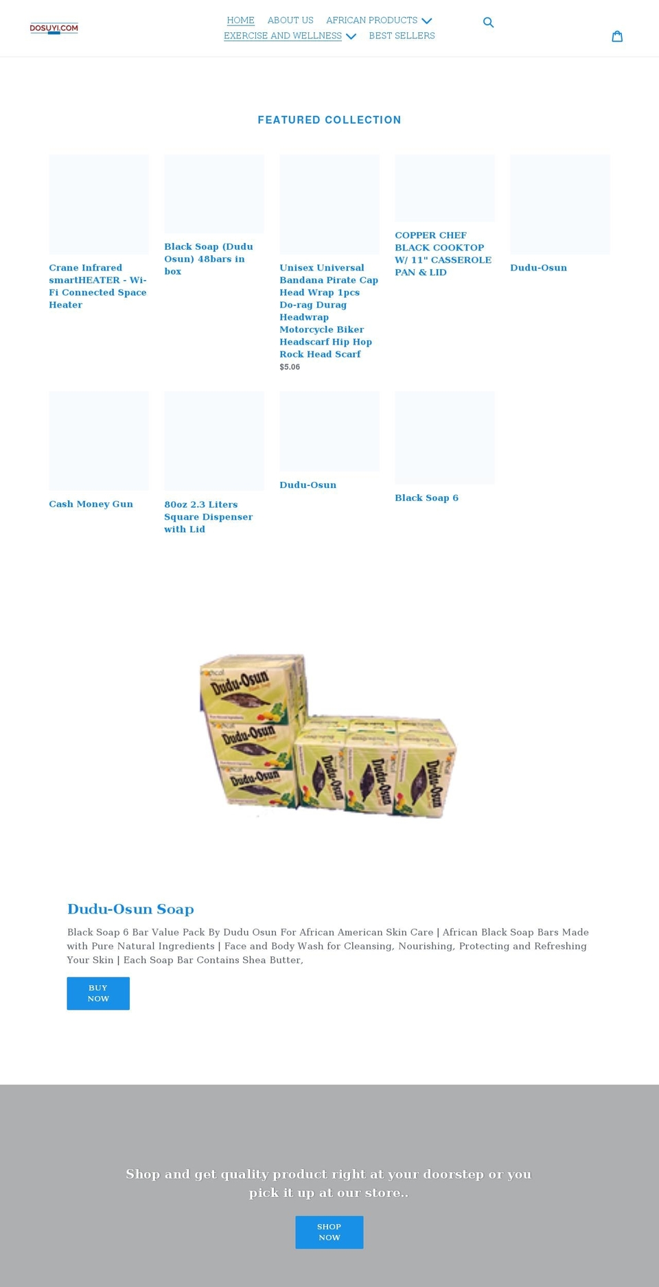 dosuyi.com shopify website screenshot