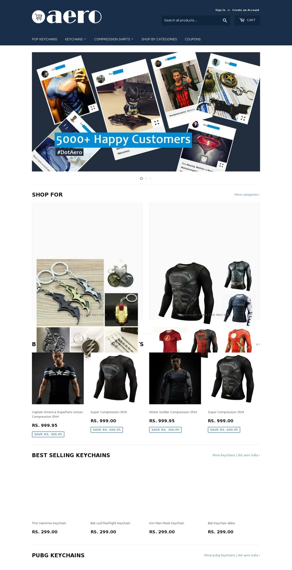 dotaero.in shopify website screenshot