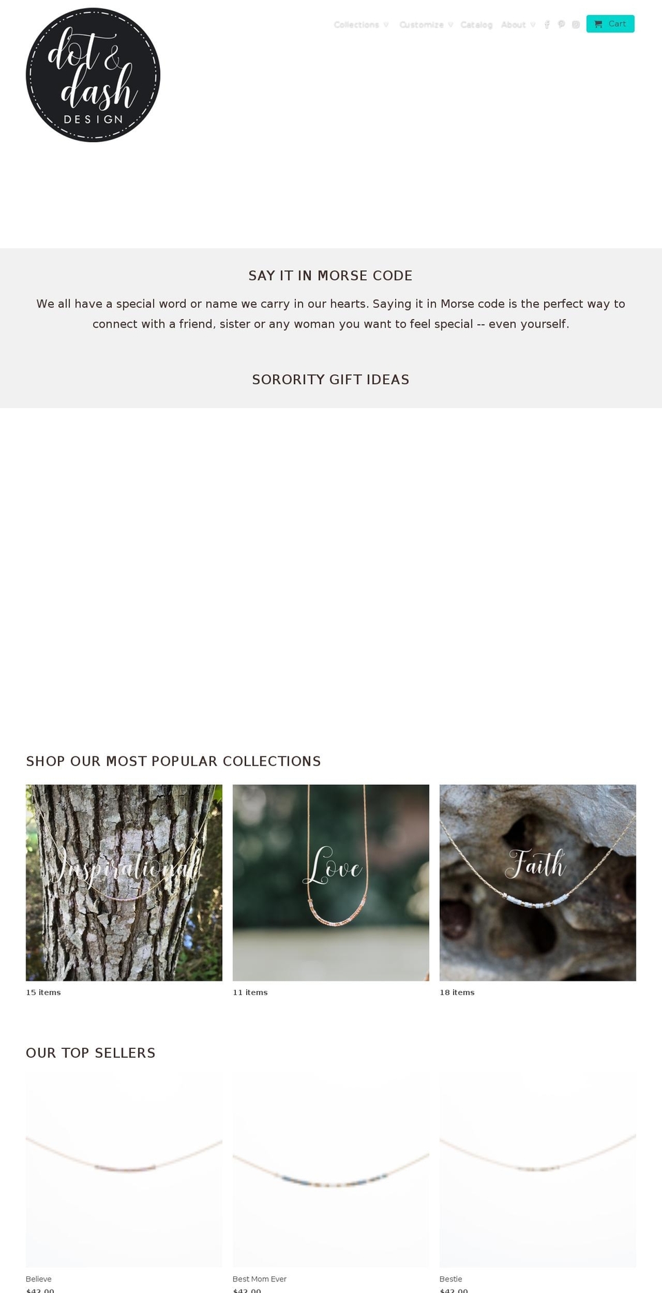 dotanddashdesign.com shopify website screenshot