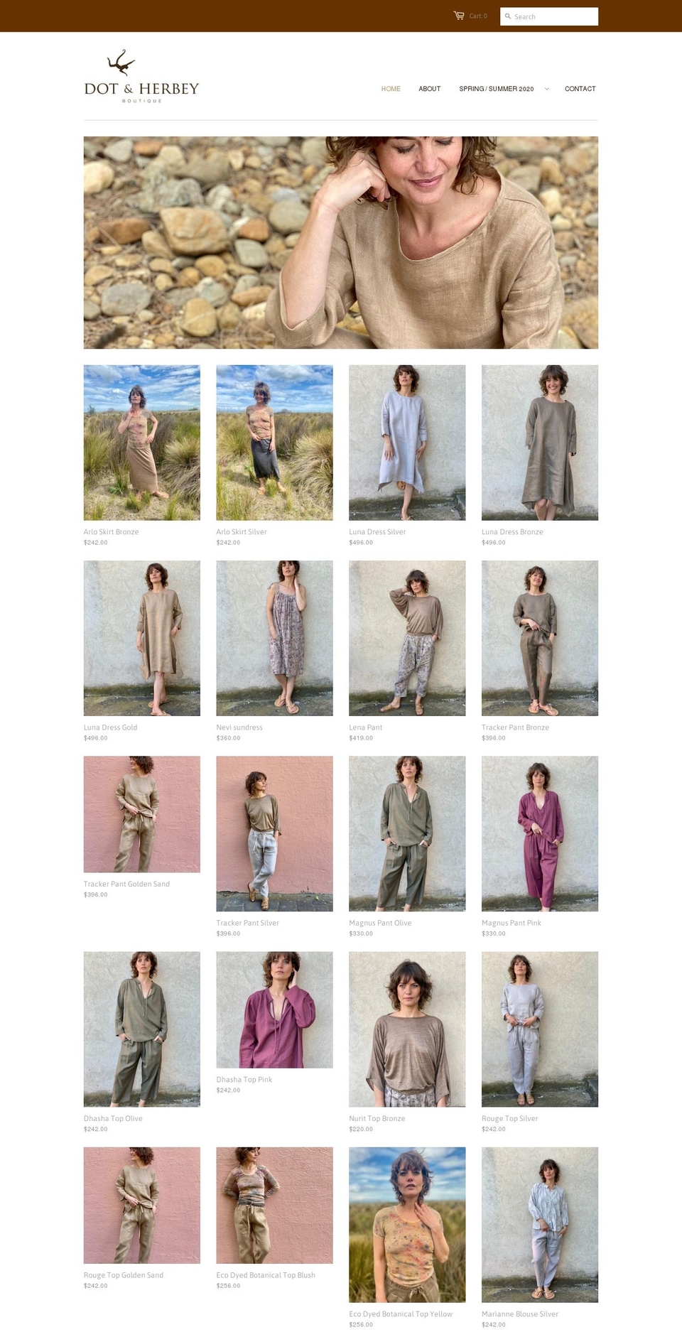 dotandherbey.com shopify website screenshot