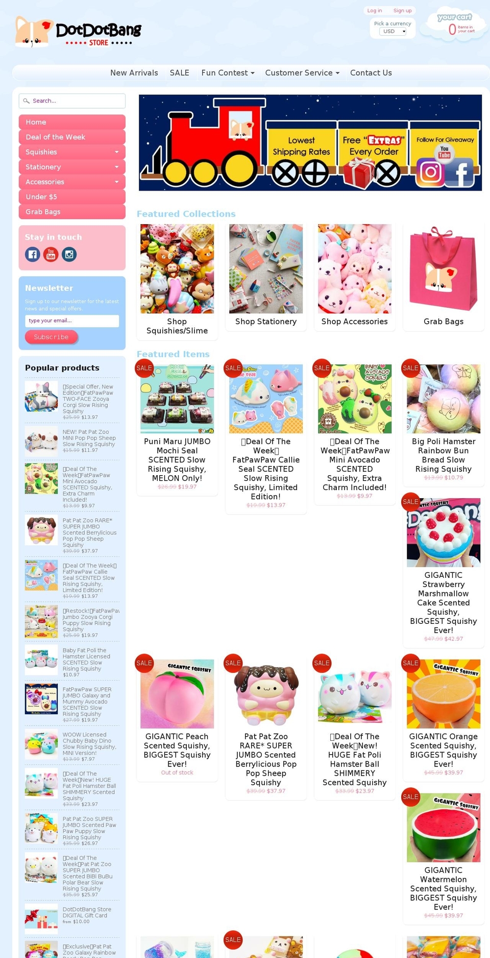 dotdotbangstore.com — Shopify storefront screenshot
