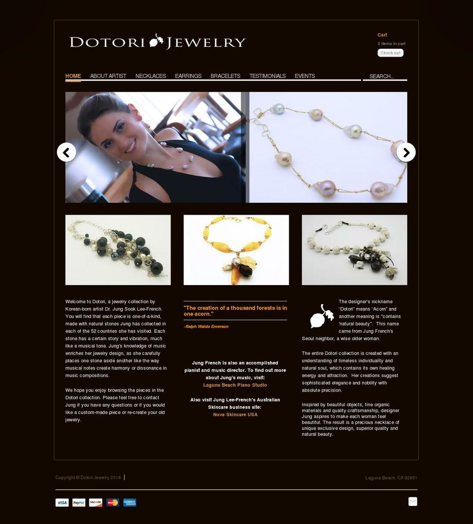 Paradigm Shopify theme site example dotori.com