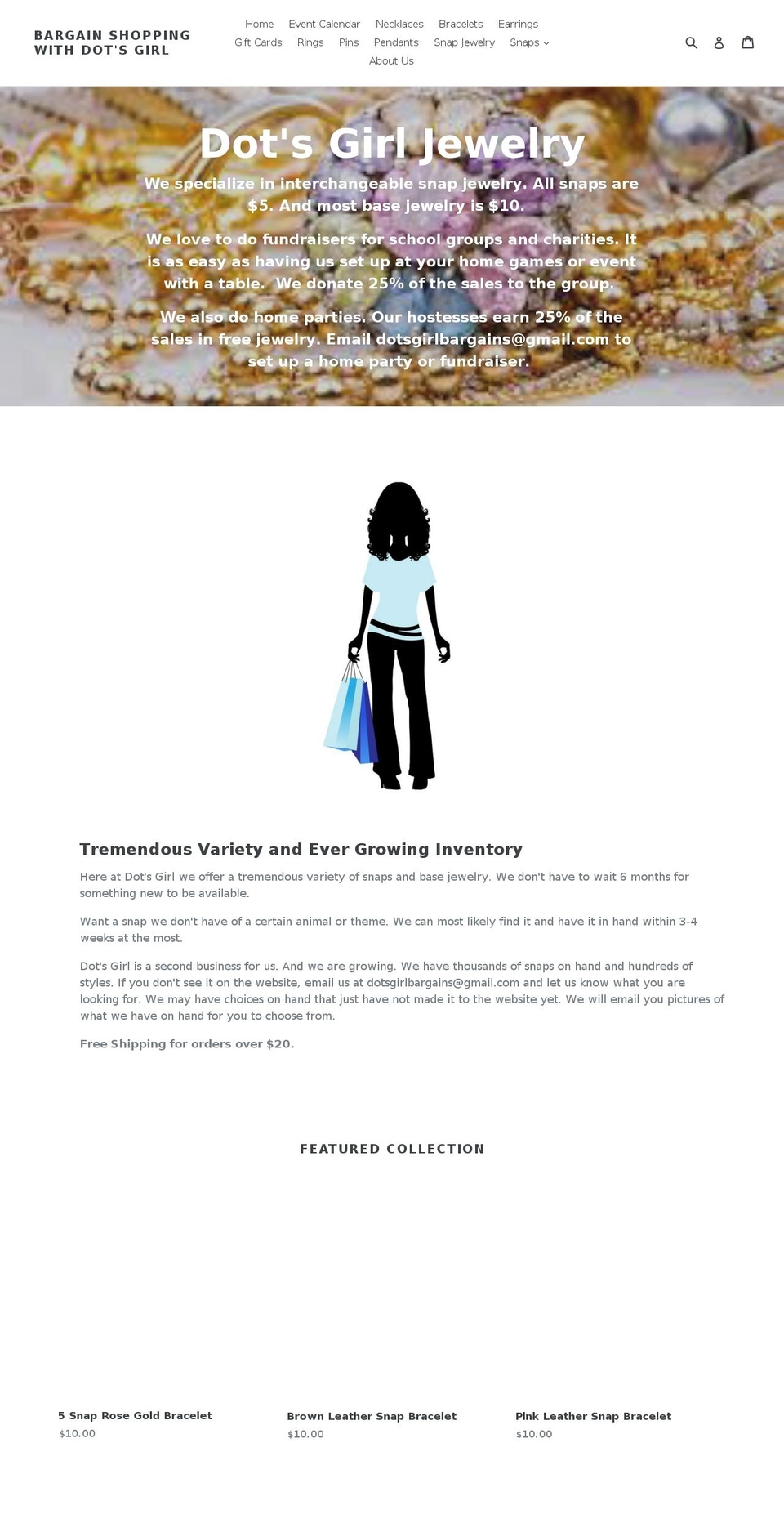 dots-girl-jewelry.com — Shopify storefront screenshot