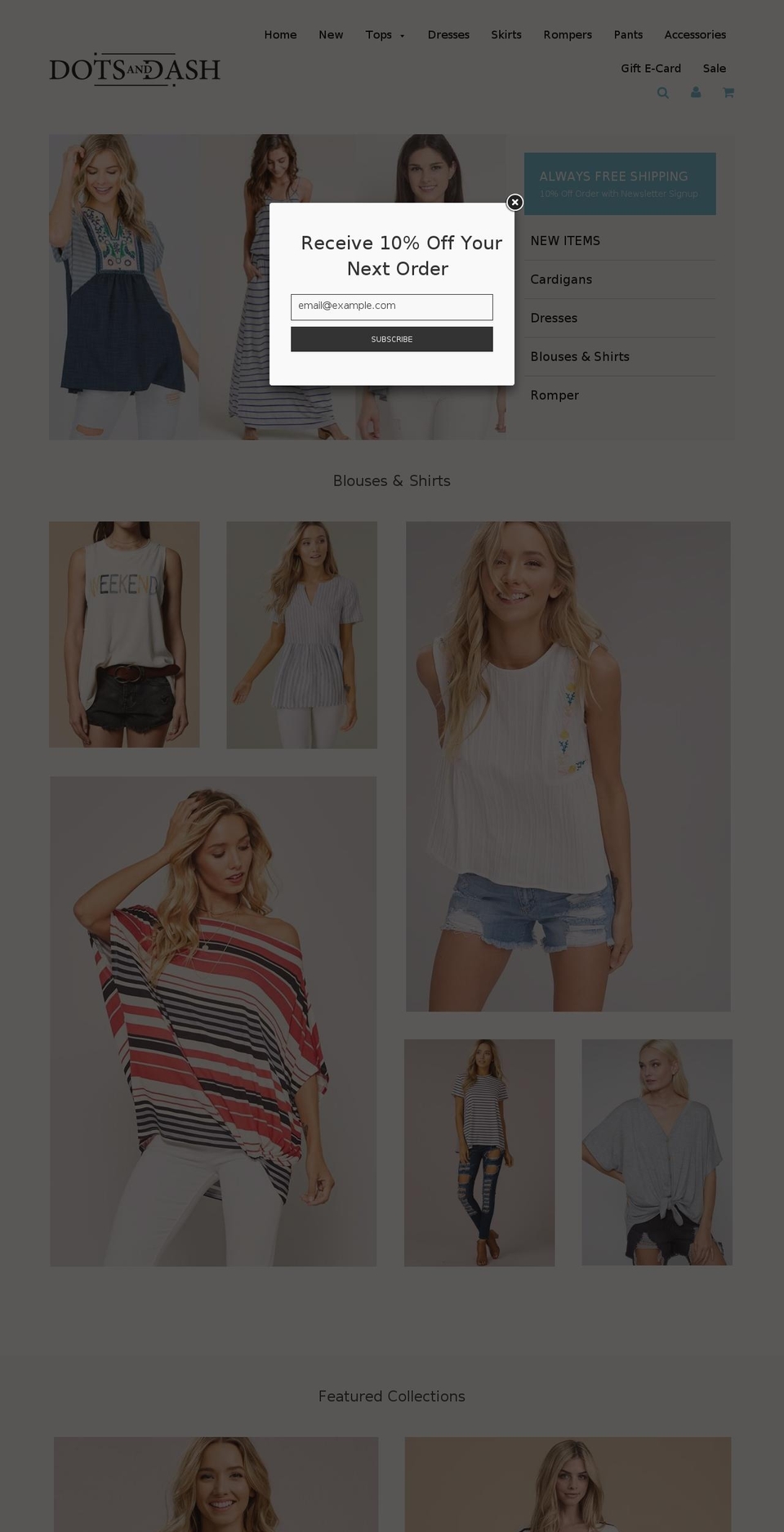 dotsanddash.com — Shopify storefront screenshot