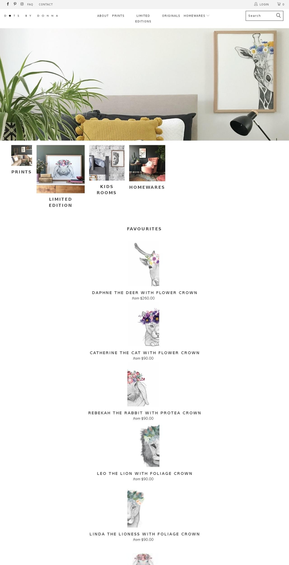 dotsbydonna.com shopify website screenshot