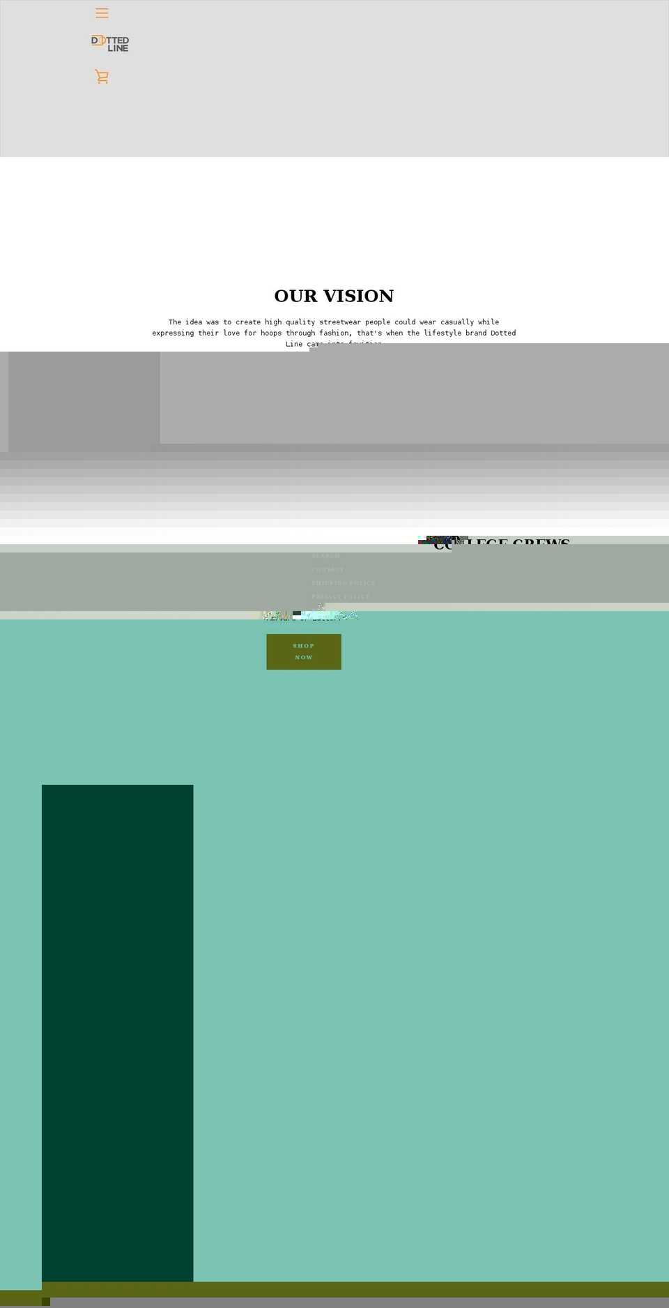 dottedlineclothing.com shopify website screenshot