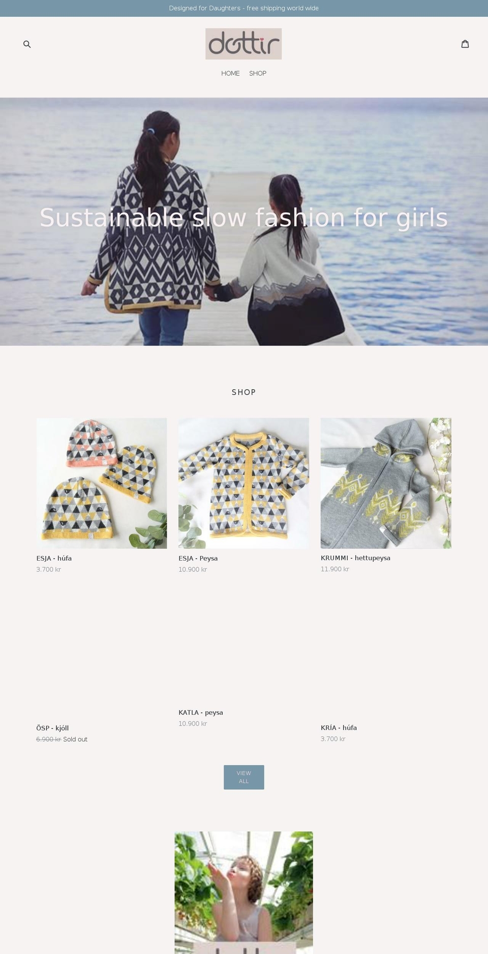 dottir.net shopify website screenshot