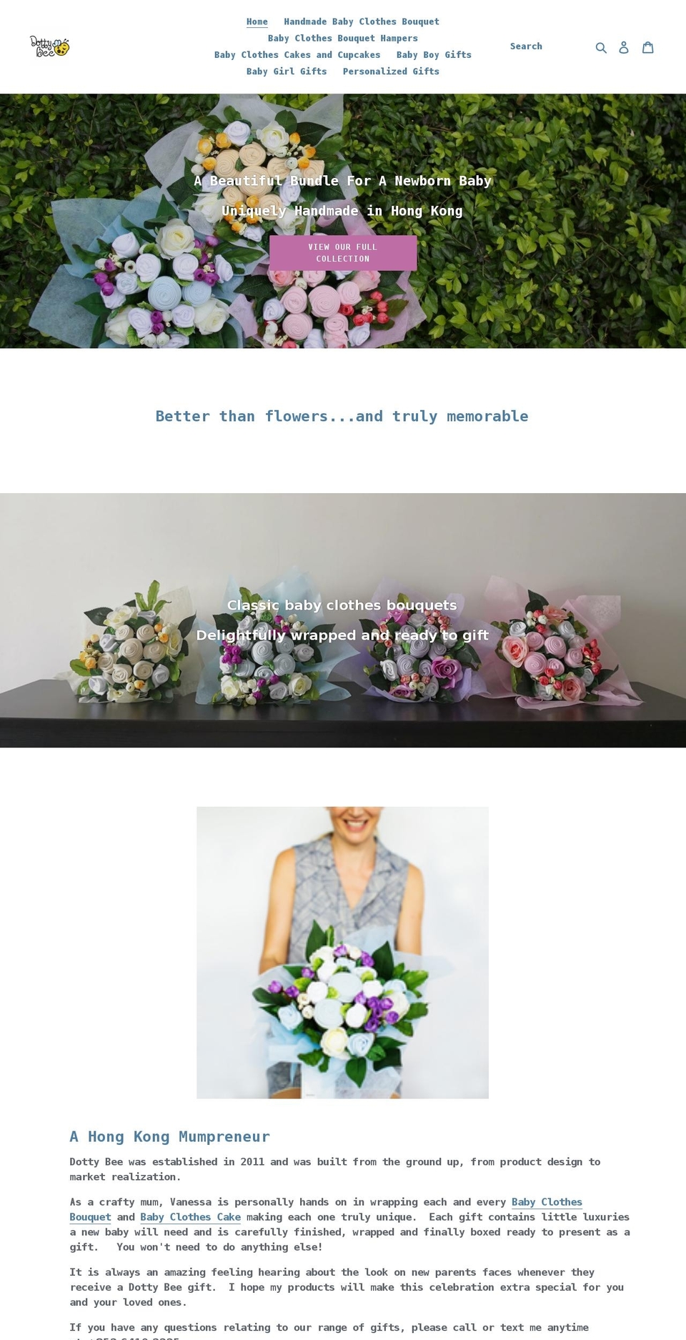 dottybee.net shopify website screenshot