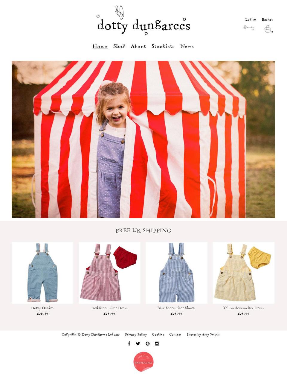 dottydungarees.com shopify website screenshot