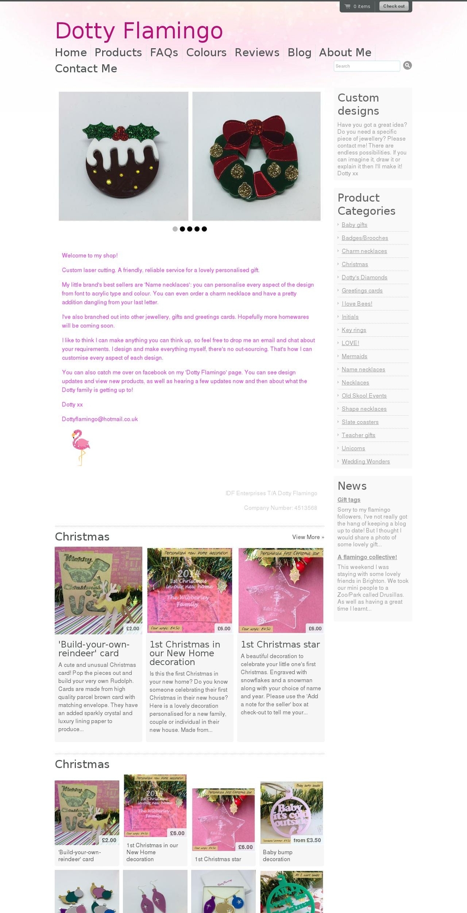 dottyflamingo.com — Shopify storefront screenshot