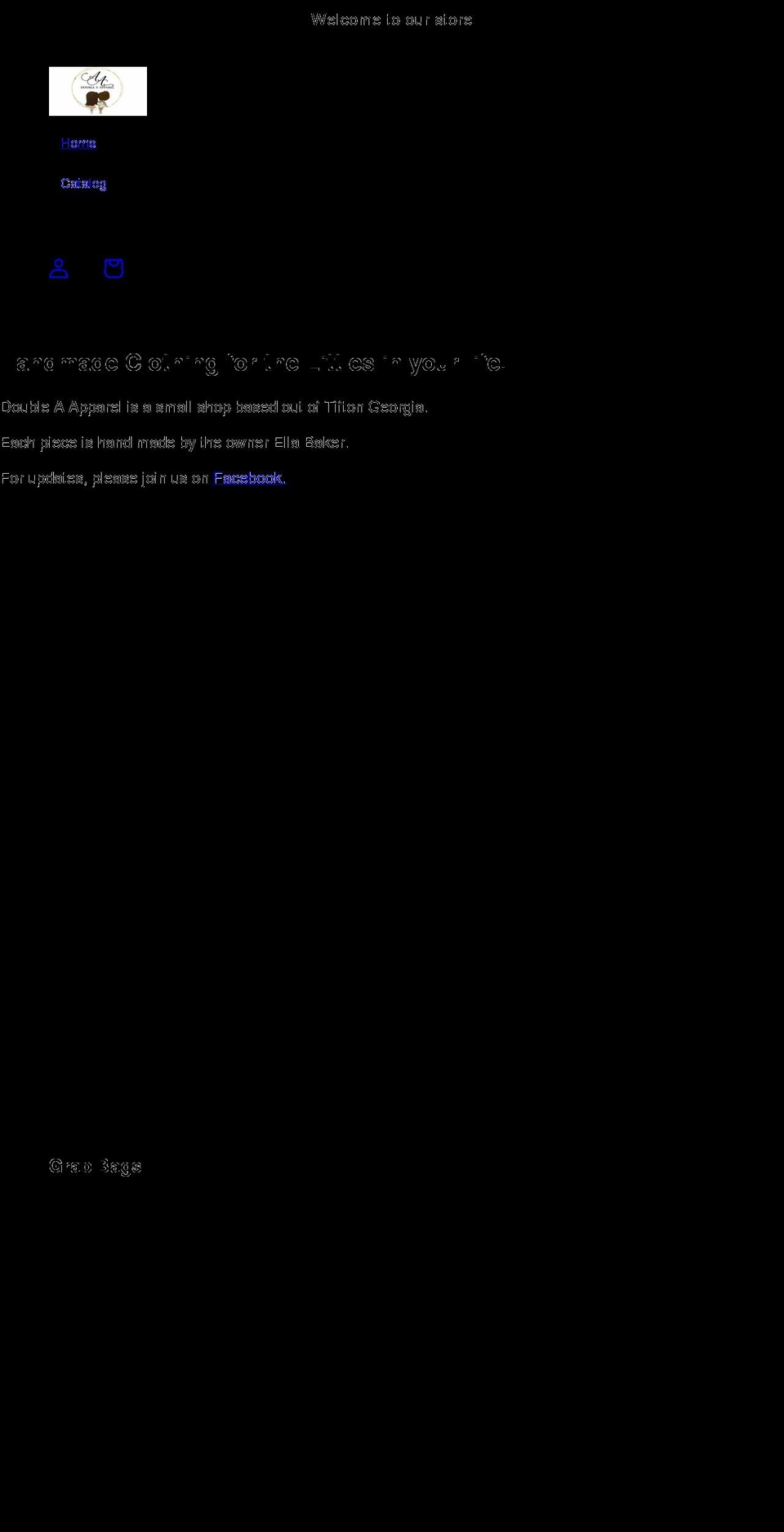 doubleaapparel.com shopify website screenshot