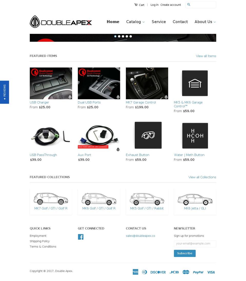 doubleapex.co shopify website screenshot