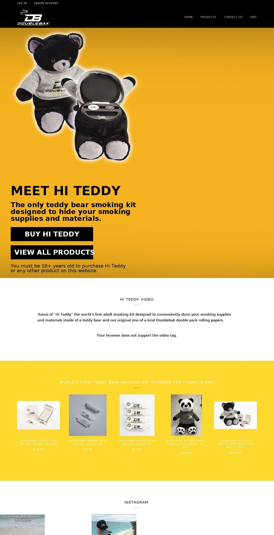 doublebak.com shopify website screenshot