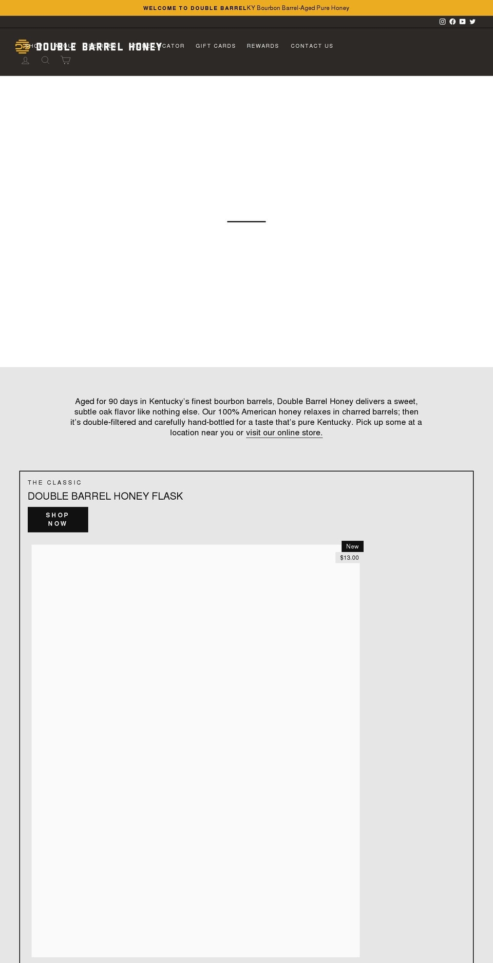doublebarrelhoney.com shopify website screenshot