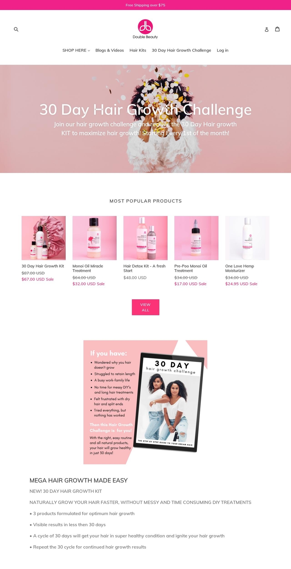 doublebeautystore.com shopify website screenshot
